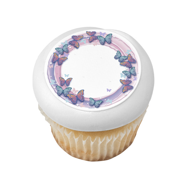 Fluttering Butterflies PhotoCake® Edible Image®