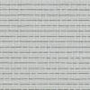 White woven roller blind, tightly closed, featuring fine horizontal and vertical fibers forming a grid with thin dark threads; filtering diffuse light in an interior close-up with no visible surroundings.