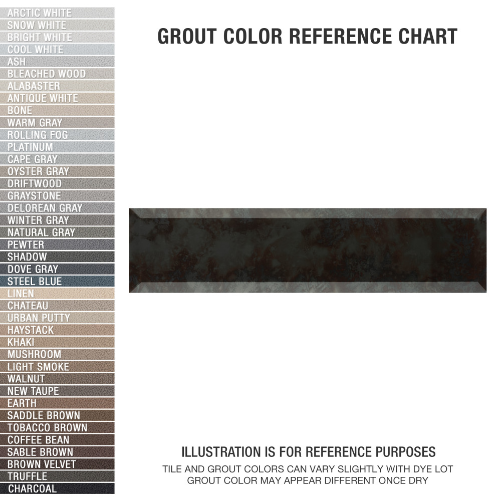 Lustre Beveled Antique Mirror 3 in. x 12 in. Glass Wall Tile