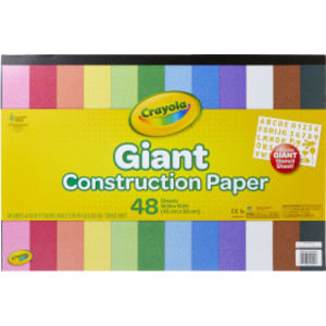 Giant Construction Paper Pad with Stencils, 48 Sheets