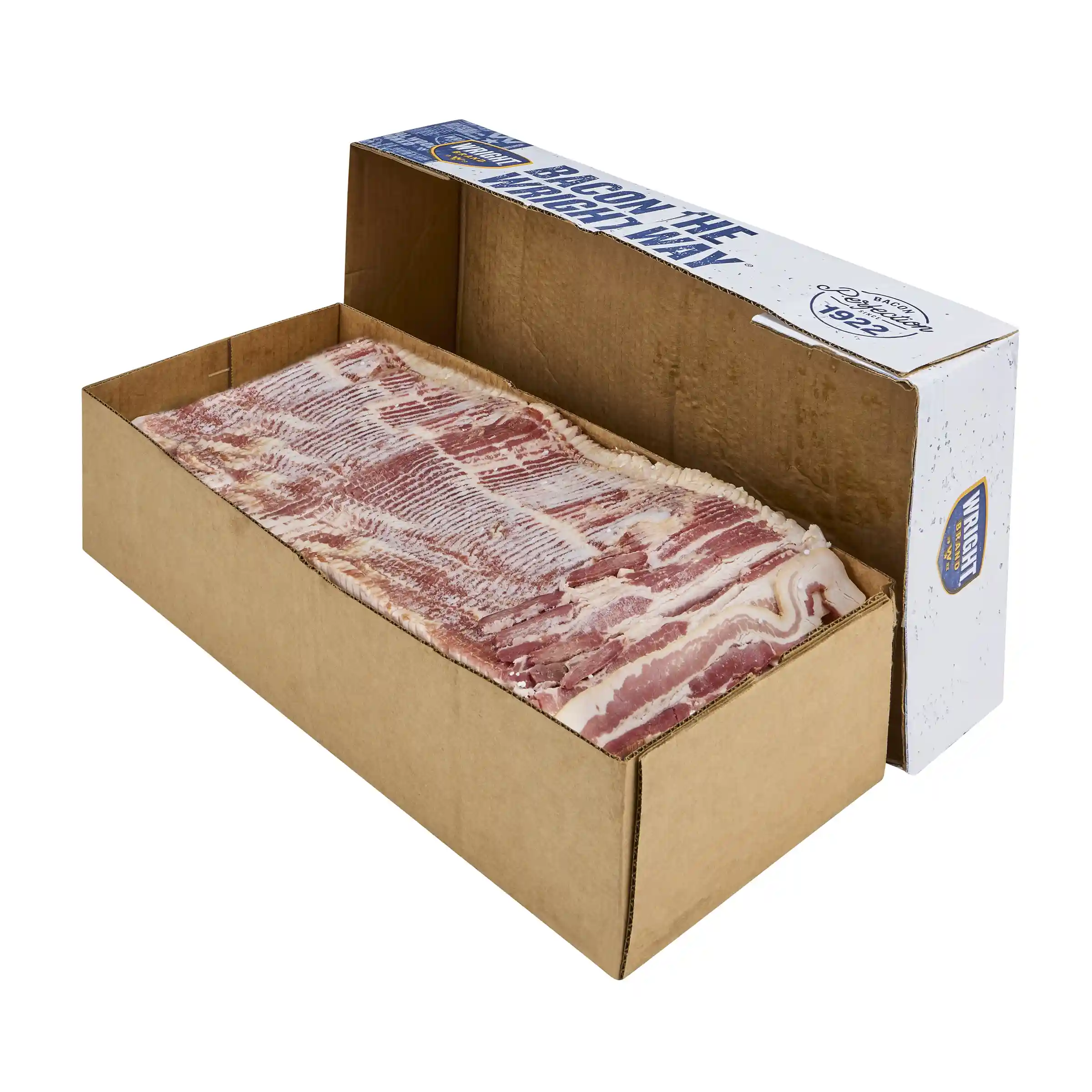 Wright® Brand Naturally Hickory Smoked Thick Sliced Bacon, Bulk, 30 Lbs, 5 Slices/Inch, Frozen_image_4