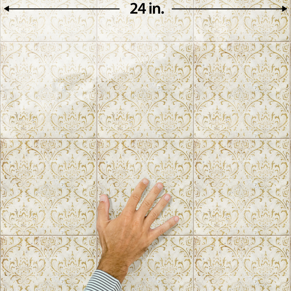 Milano Decor Daman Beige 7-7/8 in. x 7-7/8 in. Ceramic Wall Tile