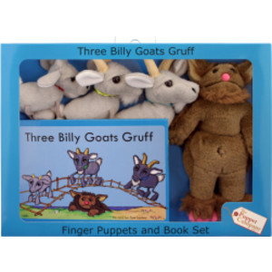 The Three Billy Goats Gruff Finger Puppets and Book Set