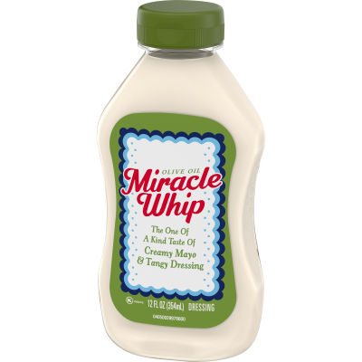 KRAFT MIRACLE WHIP Dressing with Olive Oil 12 fl oz Bottle