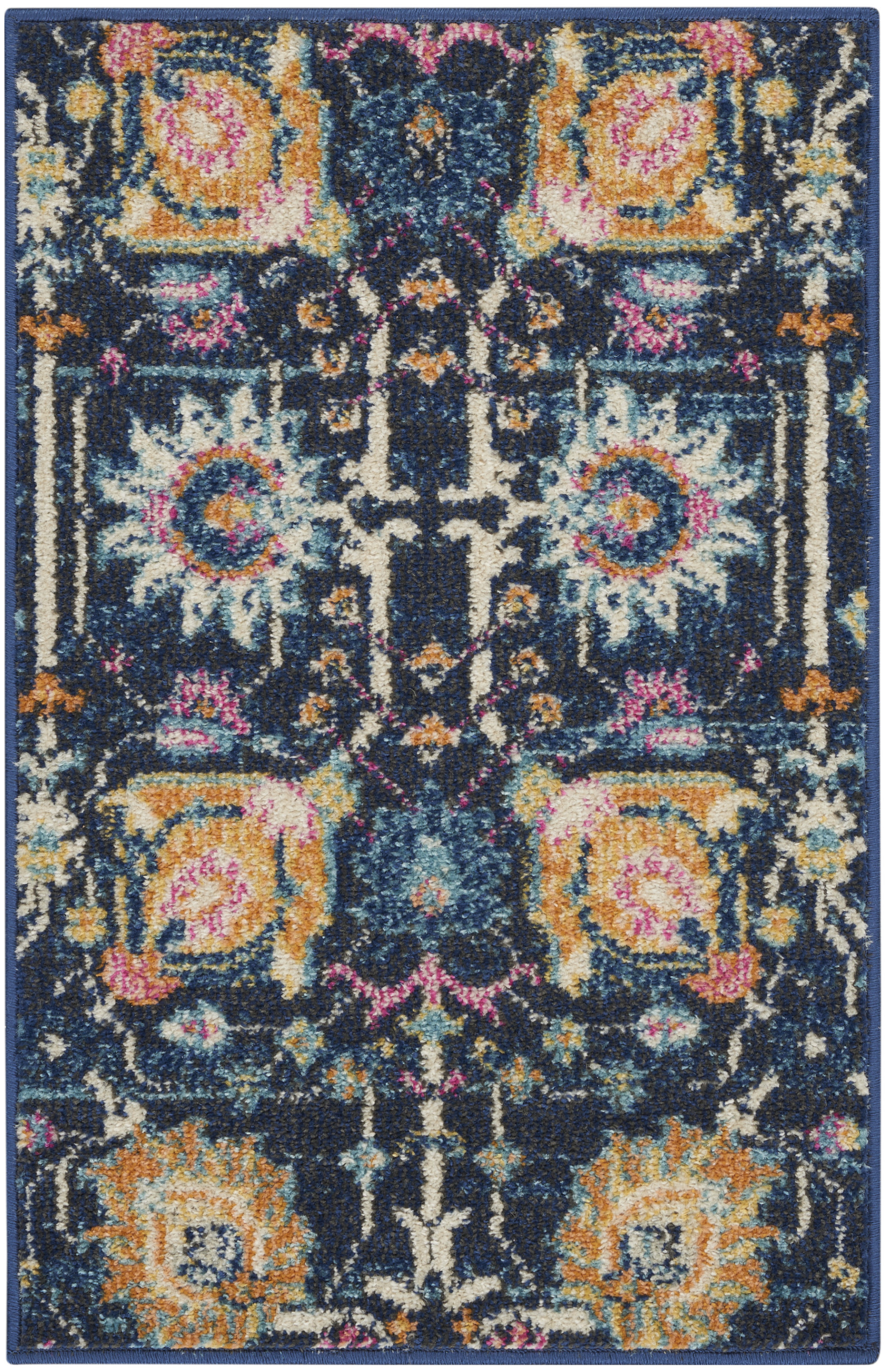 Nourison Passion 1'10" x 2'10" Navy Bohemian Indoor Rug
