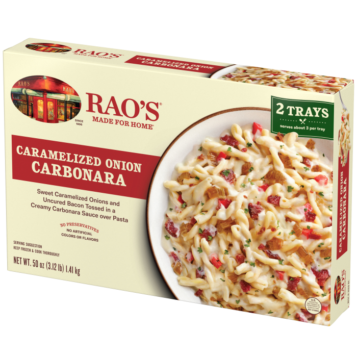Caramelized Onion Carbonara Frozen Meal, 50 oz - Right angle Image