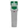 Rubbermaid Commercial, Slim Jim®, Recycling Compost Station, 23 gal, Resin, Gray/Green, Rectangle, Receptacle