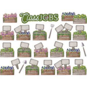 Curiosity Garden Class Jobs Mini Bulletin Board Set
