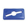 Rubbermaid Commercial, Slim Jim®, Rectangular, Polypropylene, 16gal, Blue, Receptacle Lid