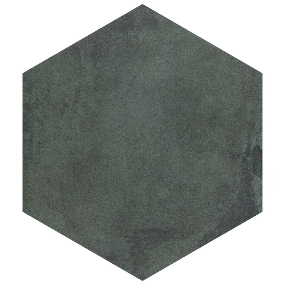 Industrial Hex Green 8-1/2 in. x 9-7/8 in. Porcelain Floor and Wall Tile