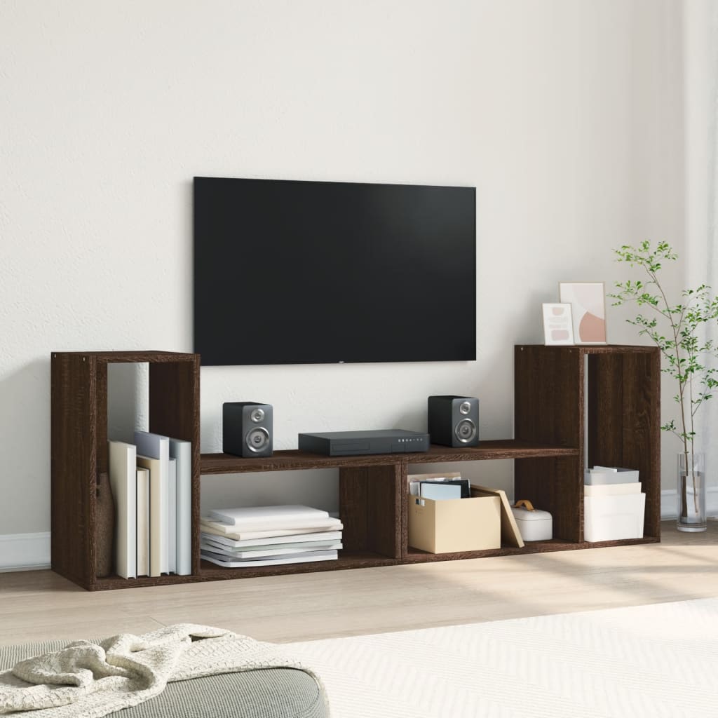 vidaXL TV-Schränke 2 Stk. Braun Eichen-Optik 75x30x50 cm Holzwerkstoff – Bild 3