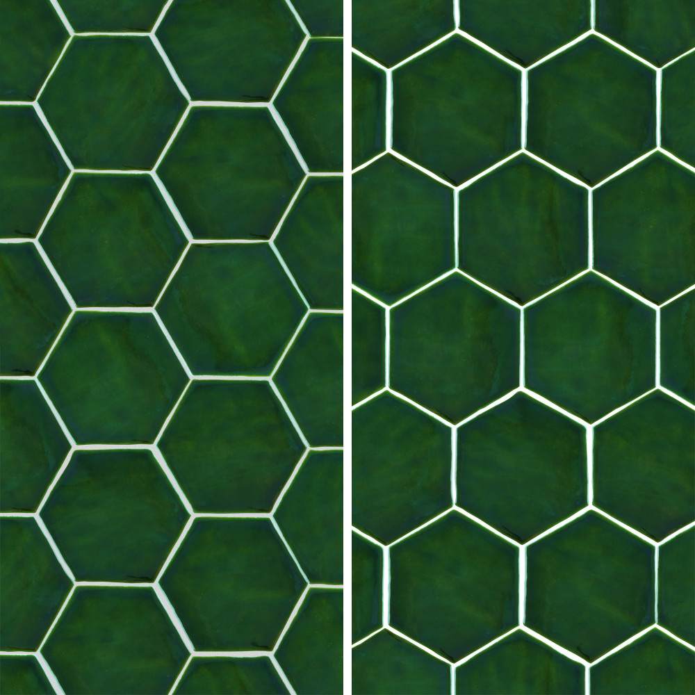 Viva Hex Antic Verde 5-7/8 in. x 6-3/4 in. Ceramic Wall Tile