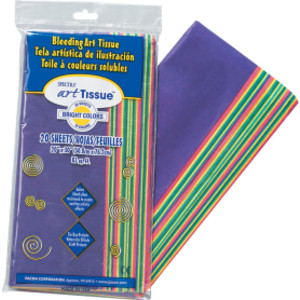 Deluxe Bleeding Art Tissue, 10 Color Bright Assortment, 20" x 30", 20 Sheets