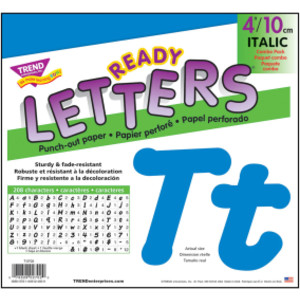 Blue 4" Italic Combo Ready Letters®