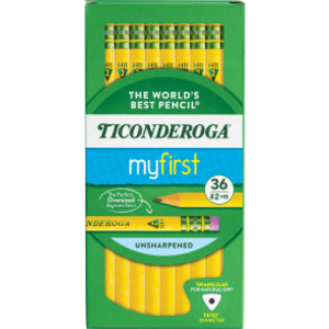 My First Tri-Write Primary Size No. 2 Pencils with Eraser, Box of 36