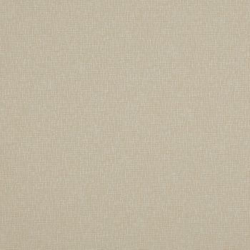 Beige linen-effect wallpaper with subtle off-white crosshatch, covering a wall and presenting a fine woven pattern, in soft, even indoor light creating a neutral, minimal interior surface.
