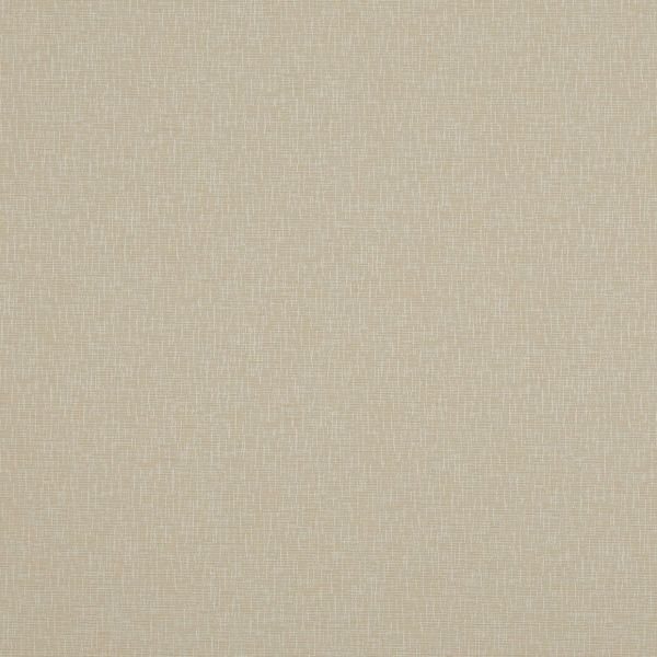 Beige linen-effect wallpaper with subtle off-white crosshatch, covering a wall and presenting a fine woven pattern, in soft, even indoor light creating a neutral, minimal interior surface.