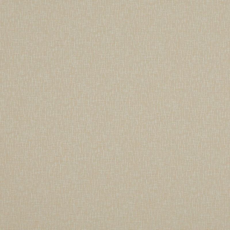 Beige linen-effect wallpaper with subtle off-white crosshatch, covering a wall and presenting a fine woven pattern, in soft, even indoor light creating a neutral, minimal interior surface.