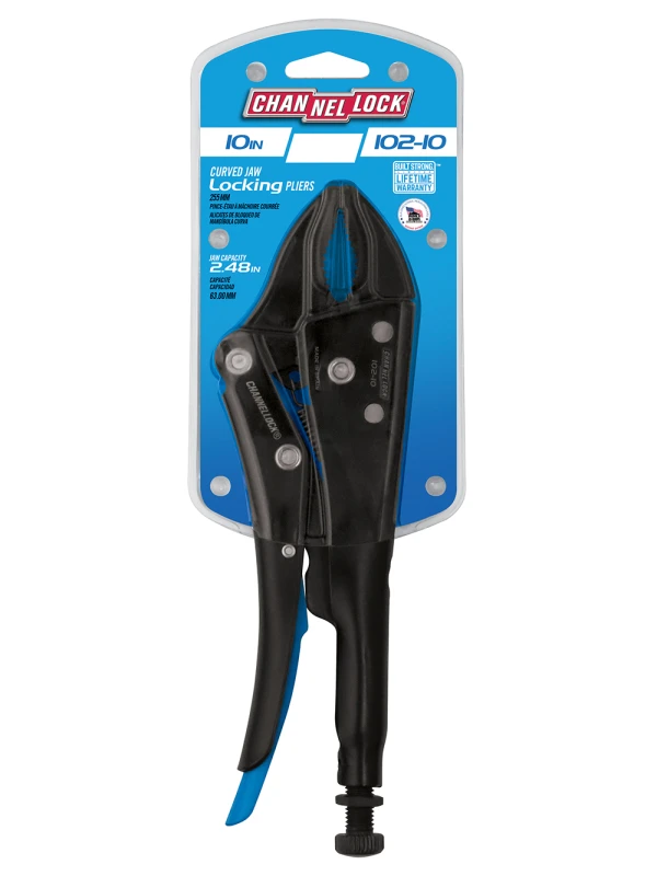102-10 10-inch Curved Jaw Locking Pliers w/ Cutter