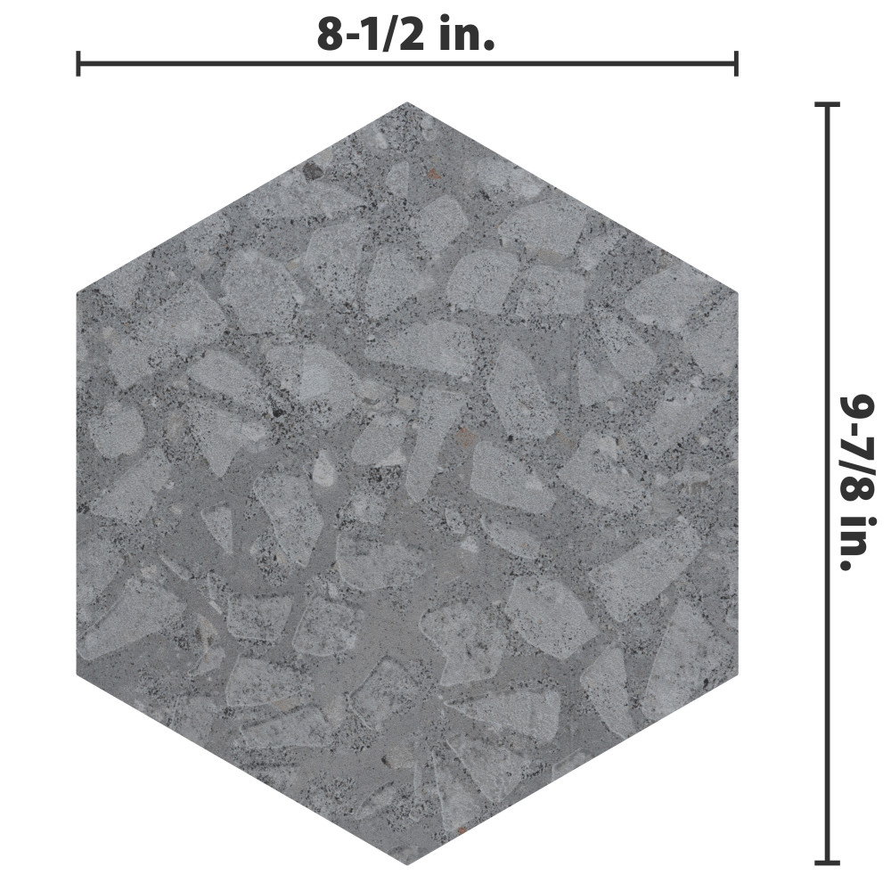 Recycle Venice 8-1/2 in. x 9-7/8 in. Porcelain Floor and Wall Tile