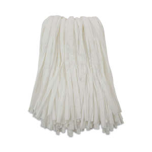 Boardwalk, Nonwoven Polyester/Rayon Cut-End Wet Mop Head with 1" Headband, #24, White