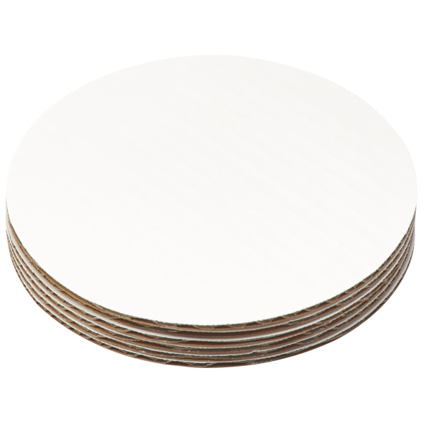 6" Round Waxed Corrugated Cake Board