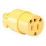 Yellow Nylon 15A 125V Medium-Duty Straight Blade Connector