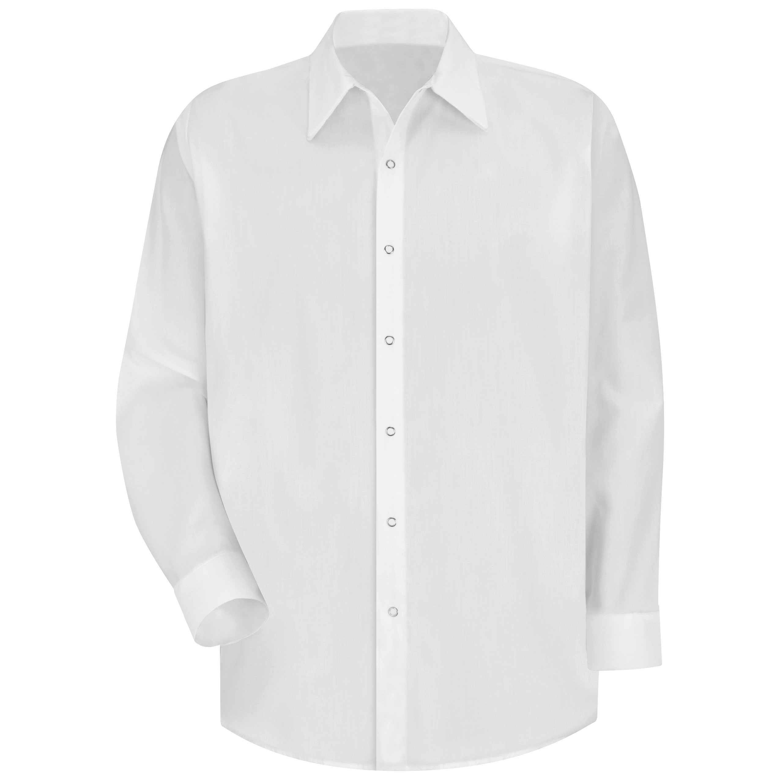 Men‘s Long Sleeve Specialized Pocketless Polyester Work Shirt-Red Kap