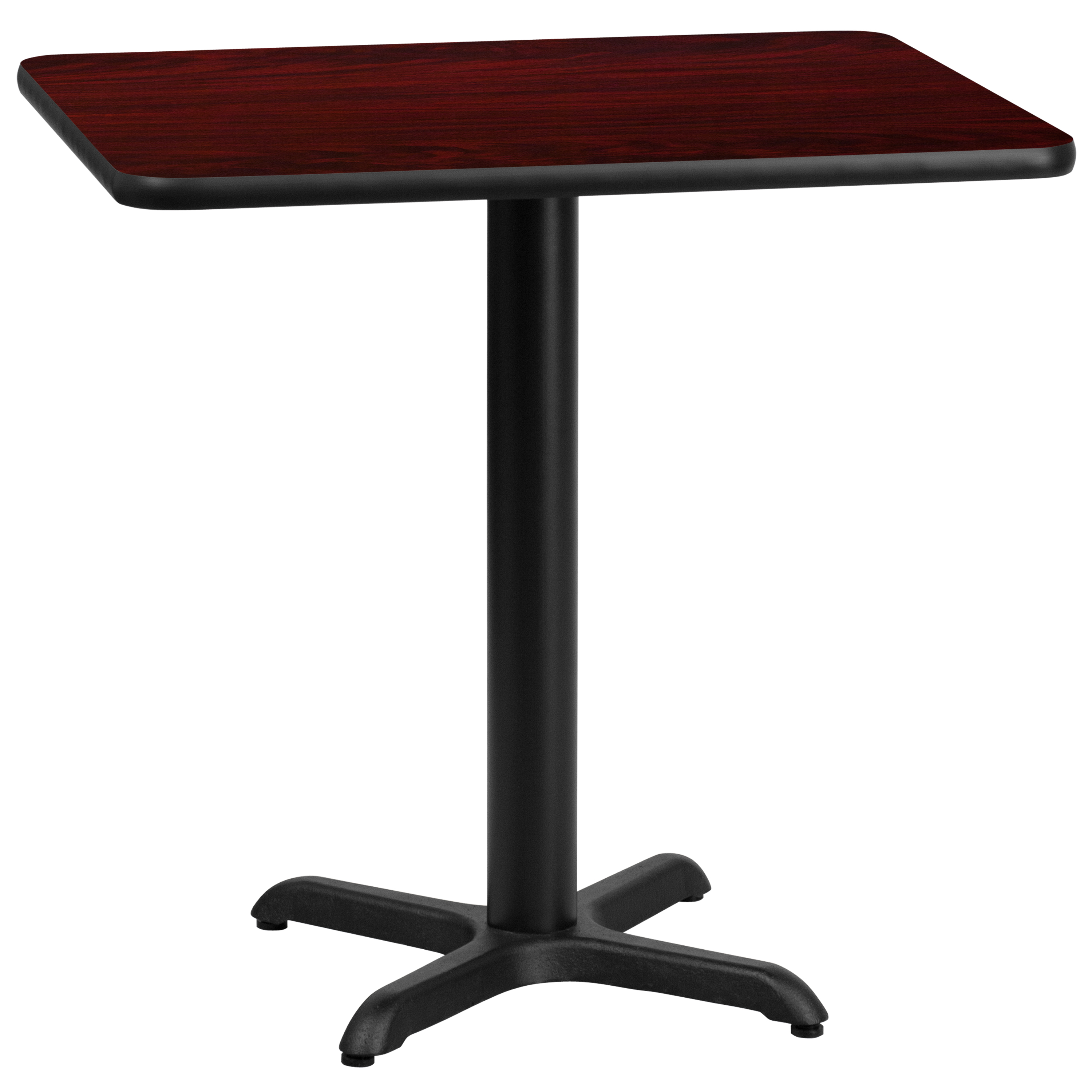 Graniss 24'' x 30'' White Rectangular Laminate Table Top with Black 22 x 22 "... - Picture 7 of 36