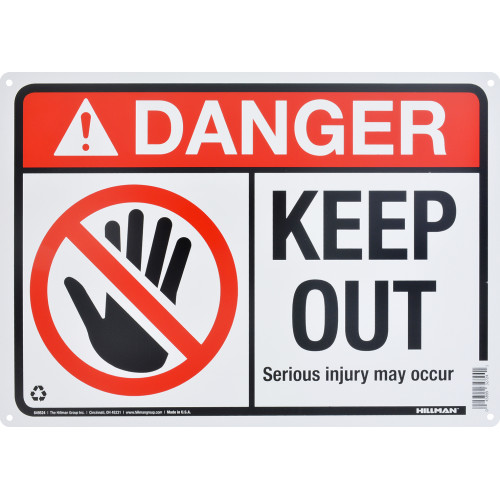 Danger Keep Out Sign with Symbol (10" x 14") Commercial