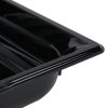 Half-size 2 ½-inch-deep Super Pan® low-temperature plastic pan in black
