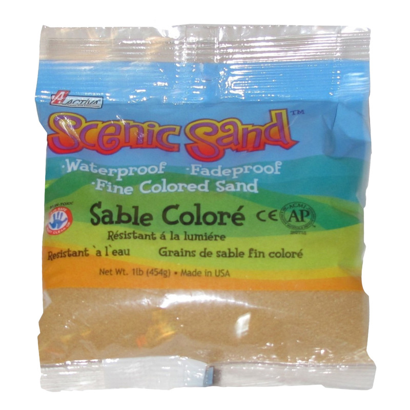 Scenic Sand™ Craft Colored Sand, Light Brown, 1 lb (454 g) Bag
