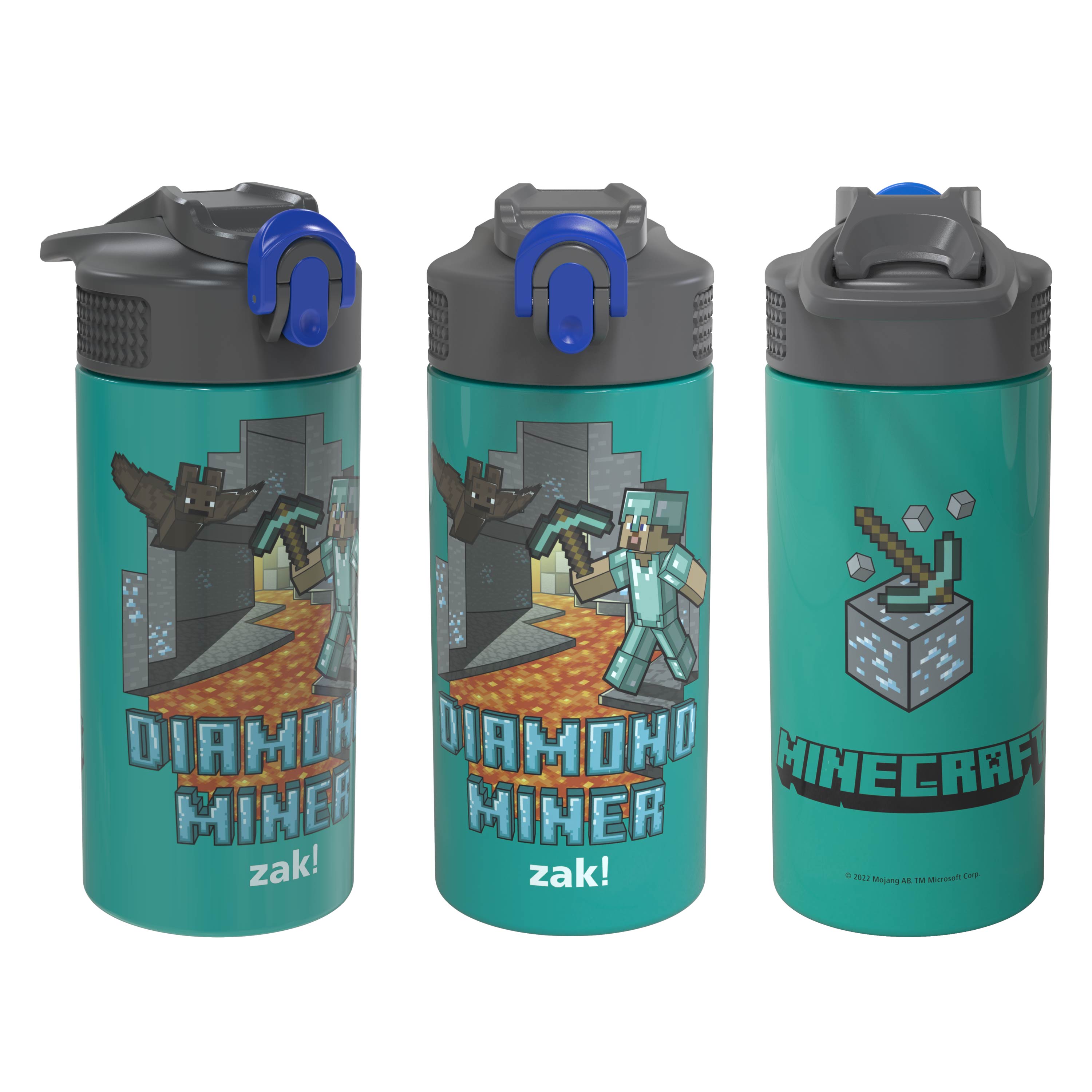 Minecraft 14 ounce Stainless Steel Vacuum Insulated Water Bottle, Diamond Miner slideshow image 4
