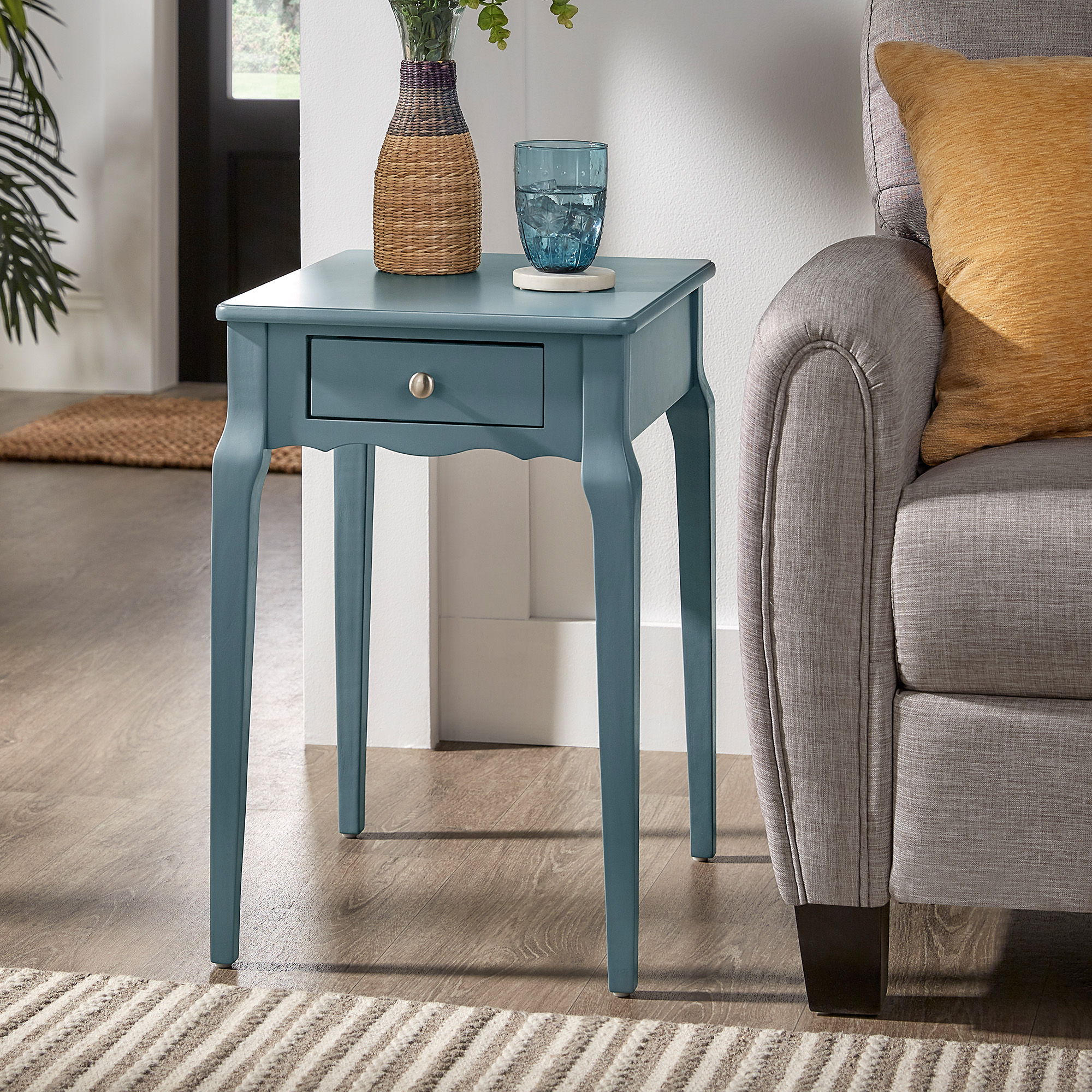 1-Drawer Wood Side Table