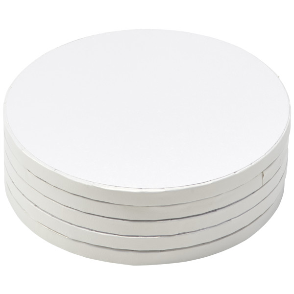 8" Round White Foil Cake Board