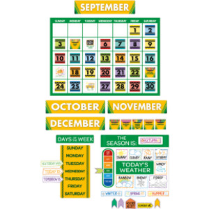 Crayola&reg; Calendar Bulletin Board Set
