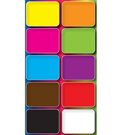 Non-Magnetic Mini Whiteboard Erasers, Assorted Colors, Pack of 10