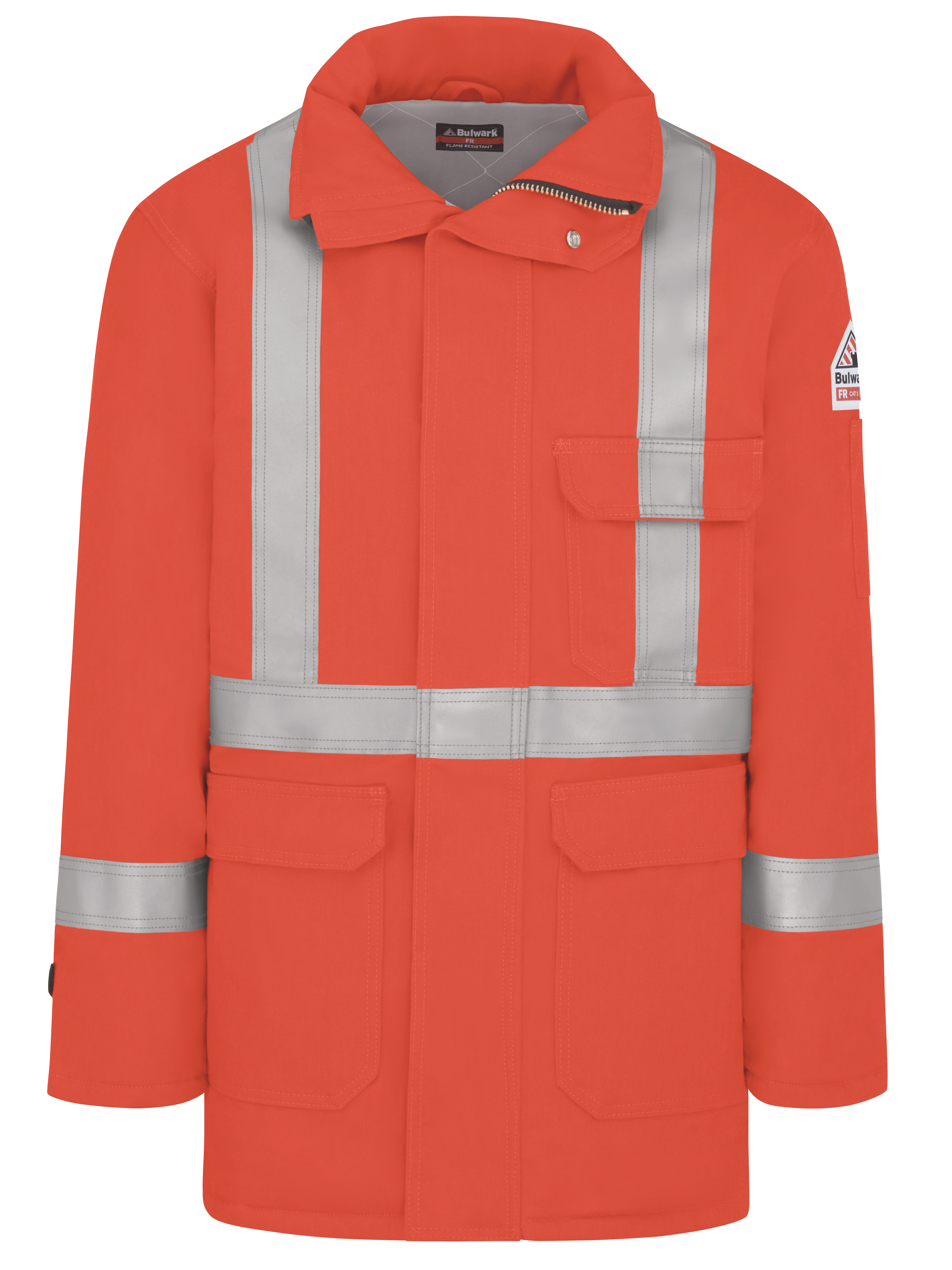 Men‘s Heavyweight FR Insulated Deluxe Parka with 2" Reflective Striping-Bulwark