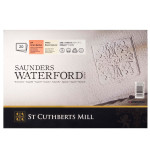St Cuthberts Saunders Waterford Watercolor Block Hot Pressed White 140lb 20 Sheet 10x7  inch 