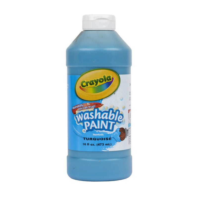 Washable Paint, Turquoise, 16 oz.