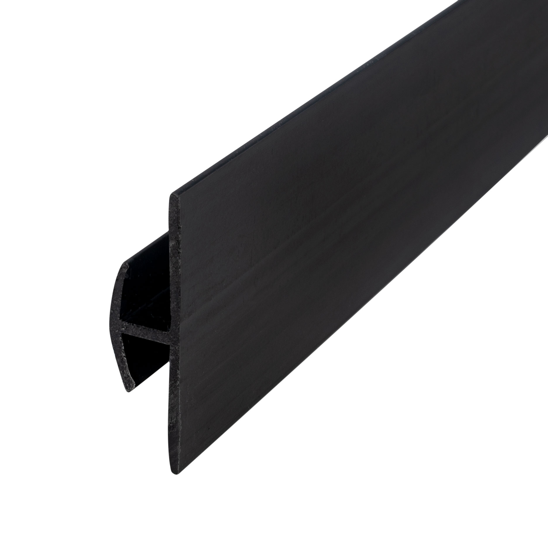 Outwater Plastic H Channel Fits Material 3/16 Inch Thick Black Styrene ...