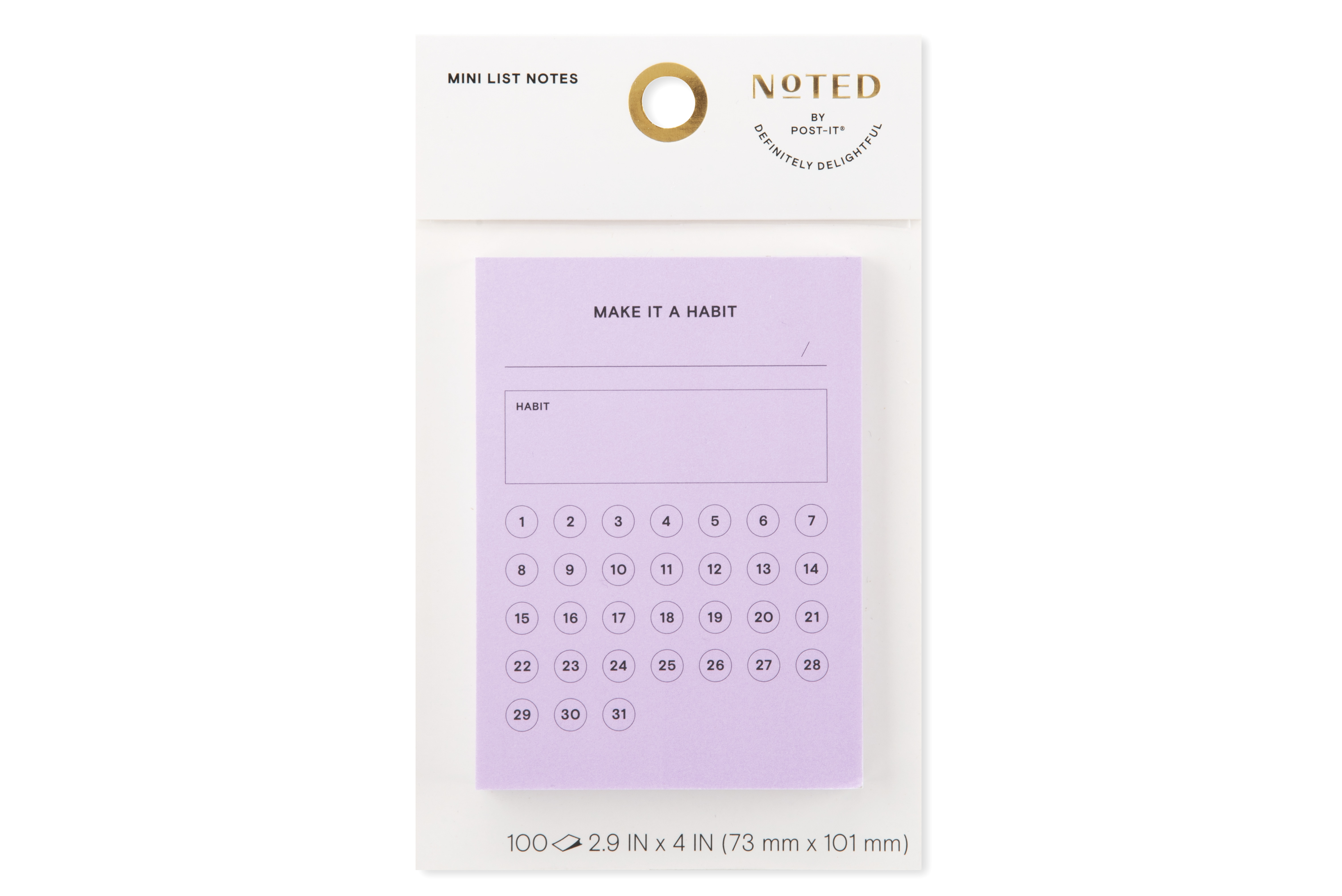 SKU 7100256415 | Post-it® Printed Notes NTD-34-LIL