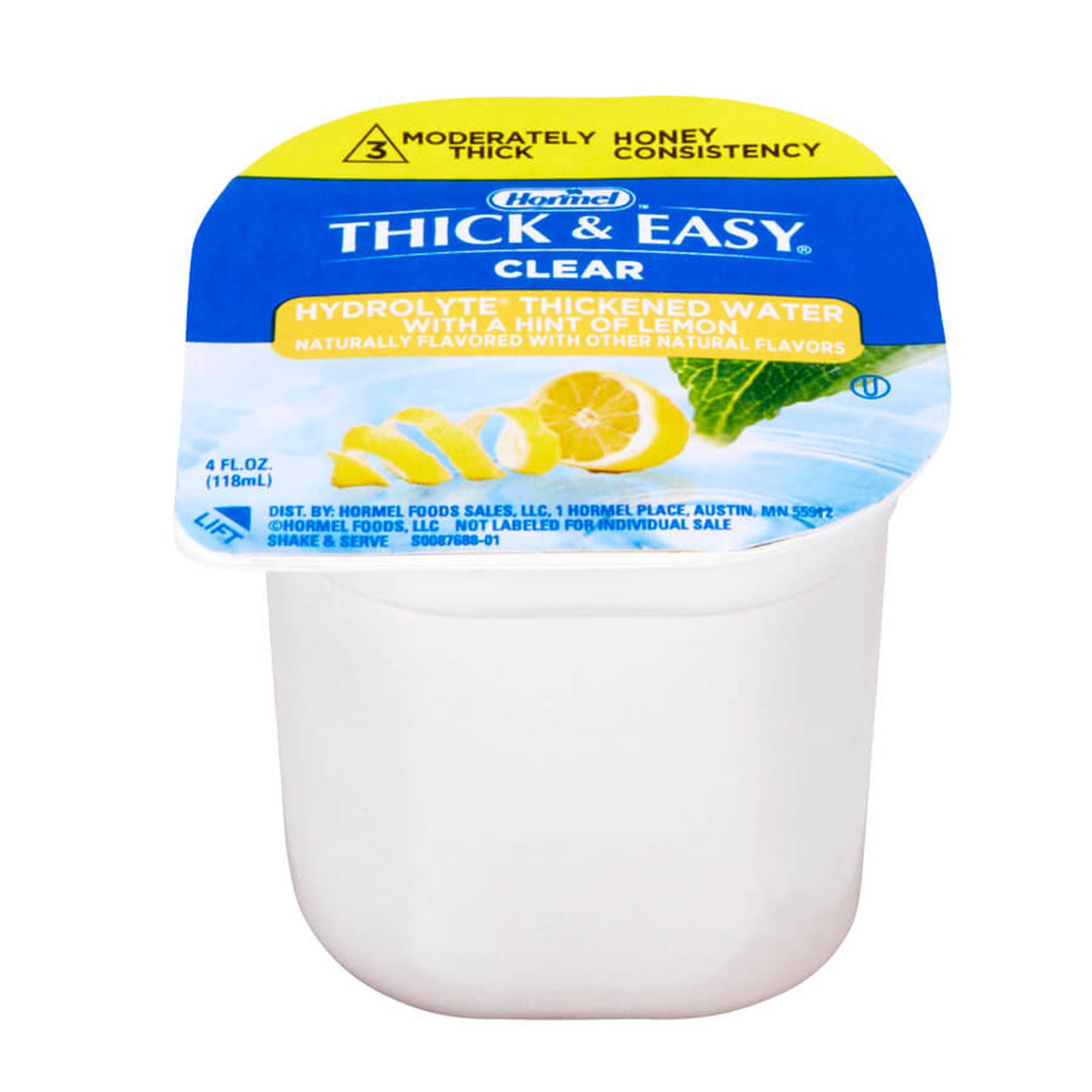 Thick & Easy® Hydrolyte® Honey Consistency Lemon Thickened Water, 4-ounce Cup