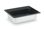 Half-size 2 ½-inch-deep Super Pan 3® stainless steel steam table pan with Steel Coat x3™ nonstick coating