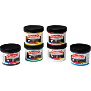 Fabric Screen Printing Starter Ink, Assorted Colors, 4 oz, Set of 6