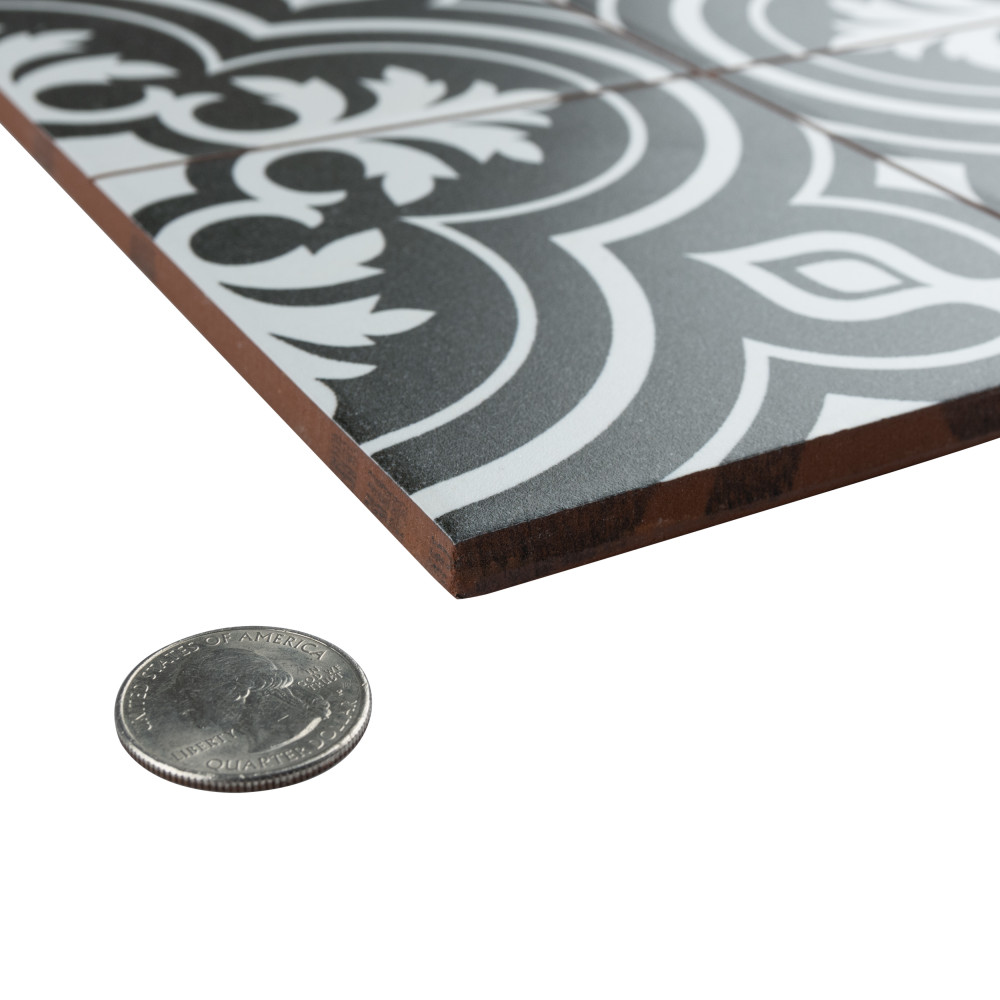 Sample – Harmonia Vintage Black Ceramic Floor and Wall Tile