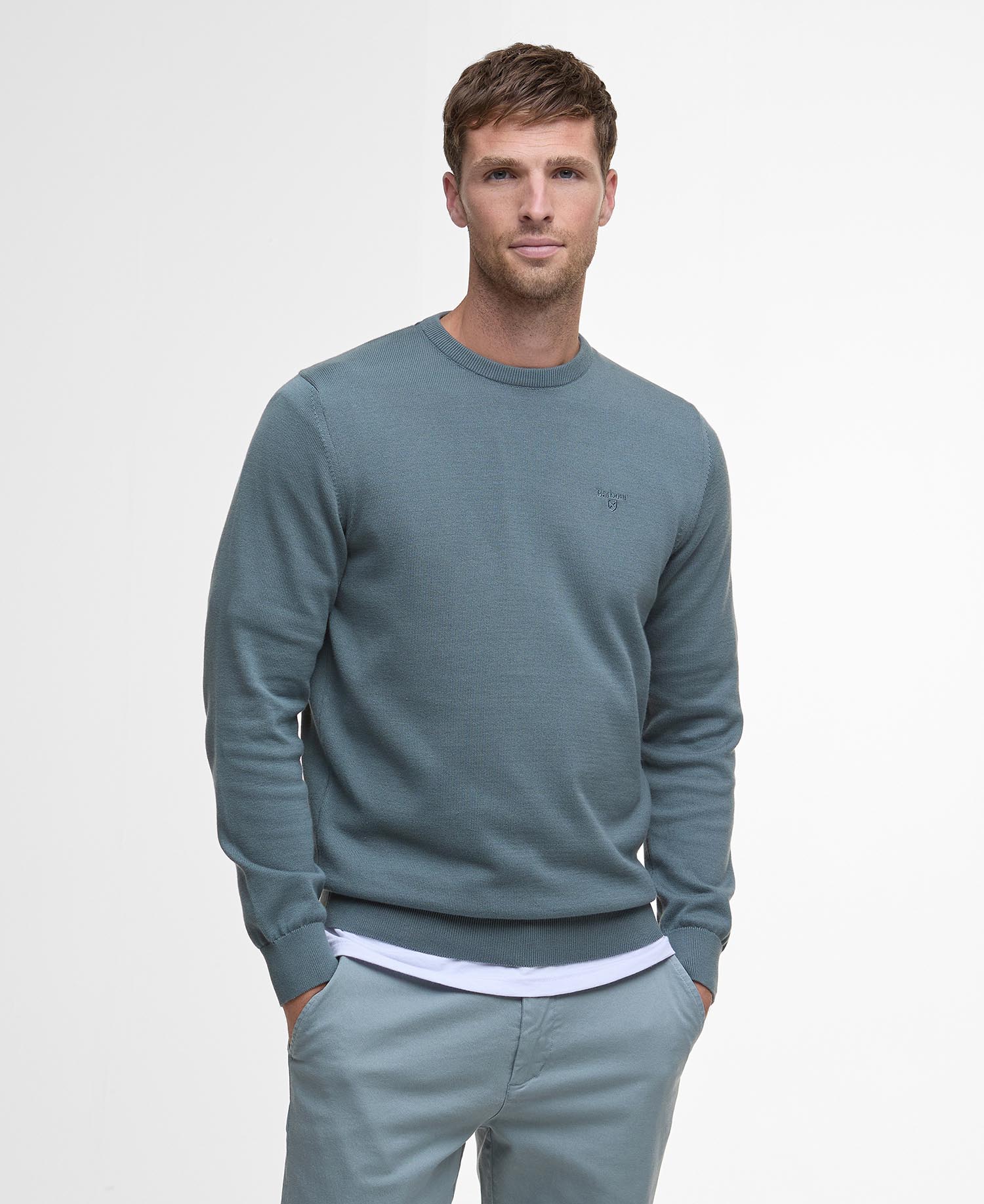Pima Cotton Crew Neck Jumper image number 0
