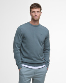 Pima Cotton Crew Neck Jumper Vintage Teal