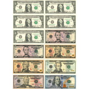 Math Die-Cut Magnets, U.S. Dollars