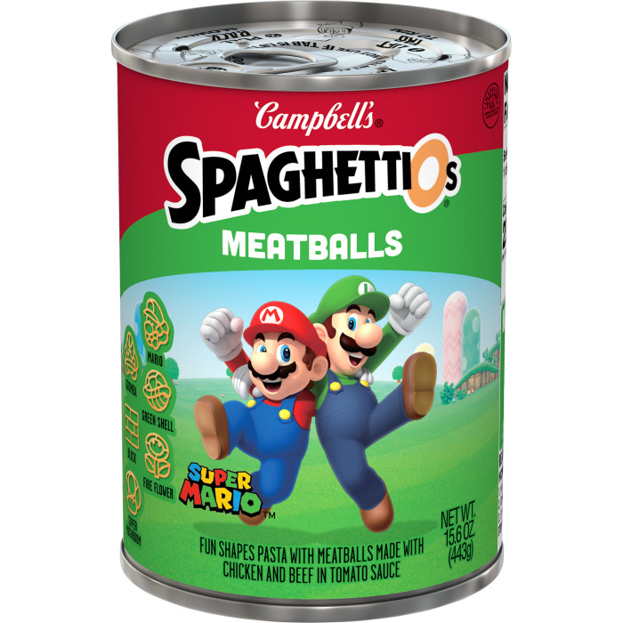 Super Mario Bros.® Shaped SpaghettiOs® with Meatballs